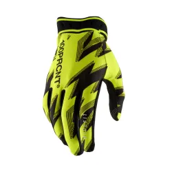 100%, RIDEFIT Handskar Flo Yellow/Black, VUXEN, SVART NEON GUL