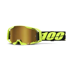 100%, ARmatic Glasögon Neon Gul - Mirror True Gold Lens, VUXEN