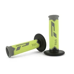 Progrip, 788 Full Diamond Extra Slim gummihandtag, SVART GRÅ NEON GUL