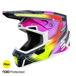 Shot, HJÄLM LITE RACING, BLUE NEON YELLOW, PEARLY, VUXEN