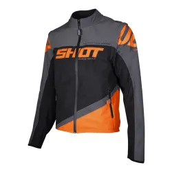 Shot, Jacka SOFTSHELL LITE, VUXEN, GRÅ NEON ORANGE