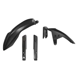 Rtech, Hög Framskärm Kit + Gaffelbensskydd, SVART