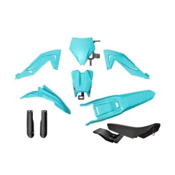Rtech, Plastkit, Revolution ink sadel, SVART BLÅ CYAN MINT