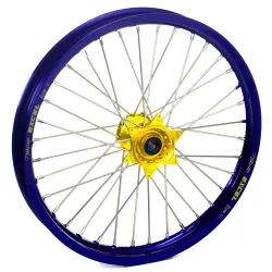 Haan Wheels, Komplett Hjul, FRAM, 21", BLÅ GUL